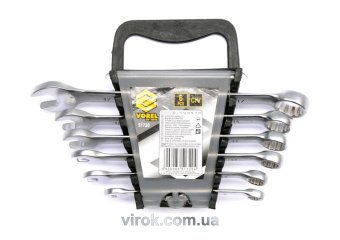 VOREL Ключі ріжково - накидні Cr-V, М 8-17 мм, Набір 6 шт.  | 51720