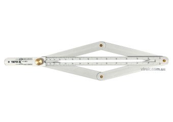 YATO Кутомір алюмінієвий на шарнірах YATO: зовн./внутр. діапазони 10-170°/5-85°, довжина шкали- 380м