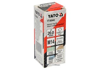 YATO Свердло по кераміці і гресу в сух і мокр YATO: Ø=20мм з алмаз пругом, до шліфмашин. кріплен-М14
