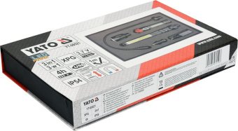 YATO Ліхтар з обладунками 3 в 1 YATO для ремонтних робіт з зарядним пристроєм, в футлярі  | YT-08521