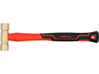 Молоток з мідним обухом YATO m= 500 г, скловолокниста ручка [6/36]