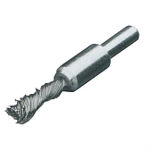 Щетка концевая D10х25 мм, хвостовик 6 мм, высокопрочный стальной провод 0.25 мм LESSMANN