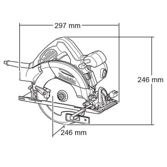 Пила дискова Makita HS6101 (1.1 кВт, 165 мм)