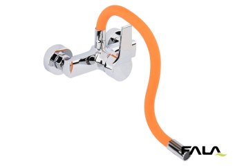 FALA Змішувач води настінний "FLEXIBLE" з гнучкою оранжевою лійкою  | 75673