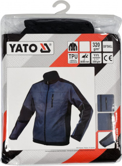 YATO Куртка робоча SOFTSHELL YATO розмір L, чорно-темно-сіра, 3 кишені, 96% поліестер і 4% спандекс 