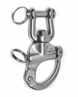 Карабин нержавеющий отцепной с вилкой /// M 8262