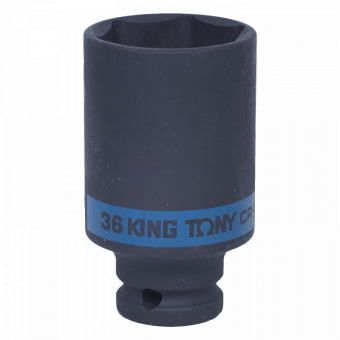 KING TONY Головка ударная длинная 1/2" 36mm 6PT BLACK | 443536M