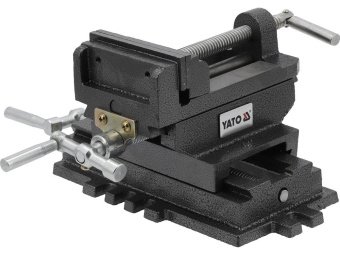 Лещата машинні вертикально-горизонтально напрямні YATO, губки b= 100 мм, розвід губ- 80 мм [1]