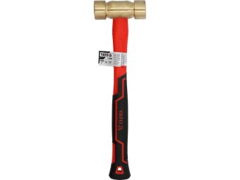 Молоток з мідним обухом YATO m= 1000 г, скловолокниста ручка [6/24]