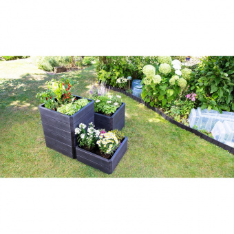 GRAF 645116 Висока грядка Egro Quadro M, розмір 60 x 80 x 25 см, 4 панел. комплект