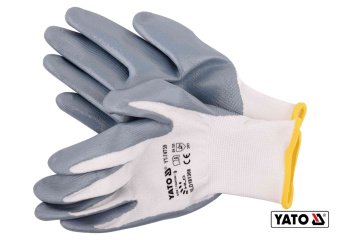 YATO Рукавиці робочі оливостійкі YATO розмір 9 з нейлону і нітрилу  | YT-74739
