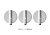 VOREL Гачки настінні самоклеючі з круглою основою, набір 3 шт  | 74732