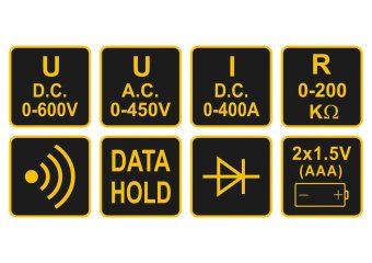 VOREL Мультиметр-кліщі для вимірювання електричних параметрів : цифрові з LCD-дисплеєм  | 81801