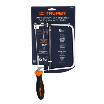 TRUPER ACA-6X Лобзик, довжина полотна 165 мм, глиб.різу 145 мм + 5 полотен