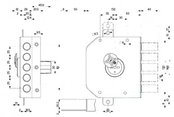 Замок накладной сувальдный Mottura 20520 левосторонний
