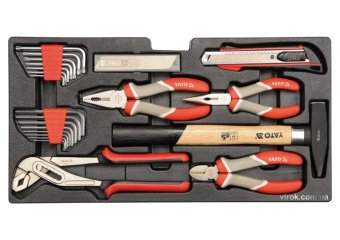 YATO Ящик YATO з інструментами 80 шт., 3-ярусний з 2 шуфлядами  | YT-38951