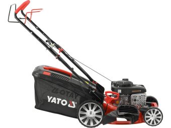 Газонокосарка бензинова YATO з приводом :2,4кВт, ширина різання: Ø= 46см, травозбірник- 62л