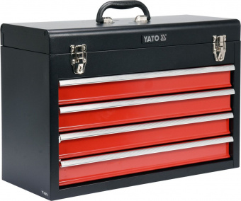 YATO Ящик для інструменту металевий YATO з 4-ма шуфлядами, 218х 360х 520 мм  | YT-08874