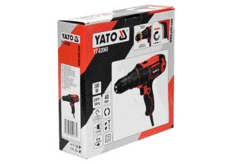 YATO Дриль-шуруповерт мережевий YATO: 300 Вт, 40 Нм, 1450 об/хв, патрон Ø≤13 мм, кабель- 4 м  | YT-8