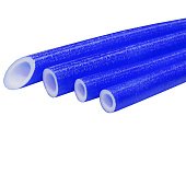 Утеплювач трубний d 18х6 мм, синій, ламінований Україна | 77-830