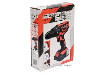 YATO Шуруповерт-дриль ударний акумулят. Li-Ion YATO: V18В, крутн.мом.- 40 Нм, 2 Агод, патрон Ø≤13 мм