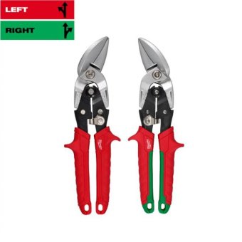 MILWAUKEE Набір ножиць по металу, (2шт) (правий / лівий різ)