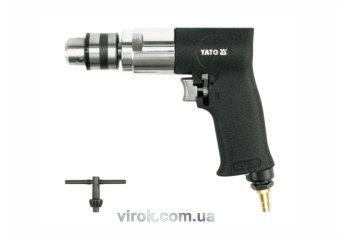 YATO Пневмат. дрель 1,5-10мм 1/4' с реверсом YT-0970