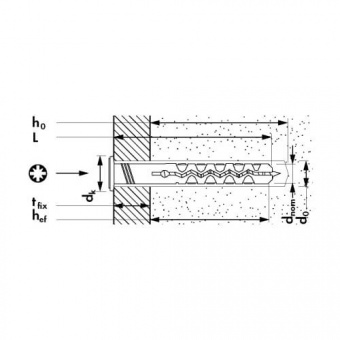 MNA-Z Дюбель-цвях з циліндричним бортиком 6x40/10 | MUNGO 1122604Z
