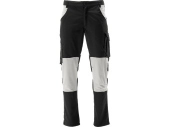 Штани робочі 4-WAY стреч SERWAL чорно-сірі YATO розм L/ 88-94 см, ріст- 174-184 см, 11 кишень [10]