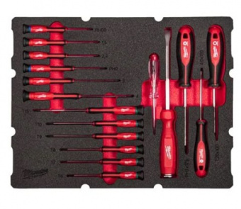 MILWAUKEE Набір викруток для точних робіт у пінному вкладенні PACKOUT (17шт) | 4932493644