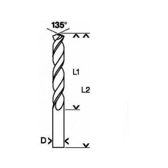 Свердло по металлу Bosch HSS-Co, DIN 338 (10х87 мм) (2608585864)