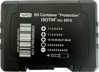Набір насадок викруткових Isotin USH: 1/4", PH-PZ-Torx-HEX-SL + магнітний тримач, 36 елем.