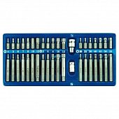 VOREL Насадки викруткові (біта) Cr-V, на тріщатку спеціальні, в метал. боксі. Набір 40 шт.  | 66400