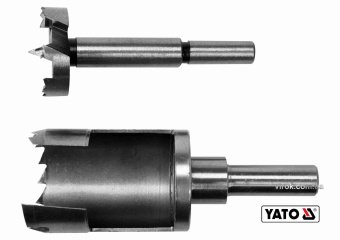 YATO Свердла по дереву: коронка і фреза YATO : Ø=35 мм, l=110/90 мм- коронка/фреза, 2 шт  | YT-33834