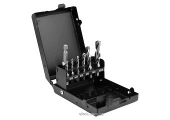 YATO Набір свердл-мітчиків YATO М3-М10, HSS М2, HEX-1/4", з подовжувачем l= 60 мм, 7 шт  | YT-44849