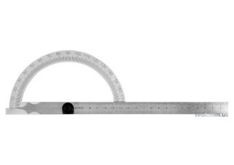 YATO Кутомір- транспортир з лінійкою YATO; 150 х 250 мм, діапазони: кут- 0-180°, відстань- 0-200 мм 