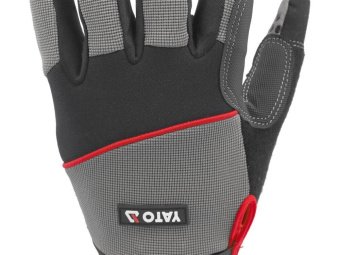 Рукавиці робочі з протиковзними надолониками YATO: штучна шкіра, поліуретан, спандекс, сил розмір 11