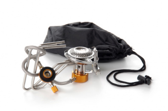 Портативная газовая горелка для кемпинга Паук со шлангом и пьезоподжтгом 70*70*150мм СИЛА