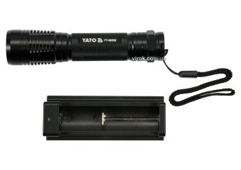 YATO Ліхтар світлодіодний (XPG3 CREE) YATO, акумулят. Li-Ion- 2.2A, Р=6 Вт, Ф=500 lm. Ø=28ммx120мм  