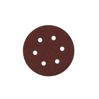 Шлифбумага самоклеющаяся 150 мм, зерно 40, 6 отв, дерево. металл, краска. лакиов. покрытия, 5 шт.