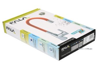 FALA Змішувач води "FLEXIBLE" для раковини з гнучкою оранжевою лійкою  | 75708