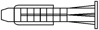 Дюбель універсальний полипропилен, з бортиком. Розмір 6х36 під шуруп Ø 3,5-4,5