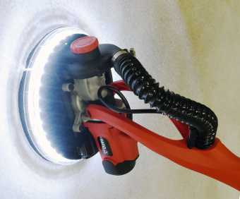 YATO Шліфмашина для стін і стель на штанзі мережева YATO: 820Вт, диск Ø=225мм, макс. L=165см з пилов