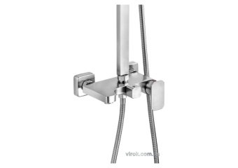 FALA Душовий комплект STEELY 4 : 2 функції, регульована висота 87- 131 см  | 75665