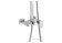 FALA Душовий комплект STEELY 4 : 2 функції, регульована висота 87- 131 см  | 75665