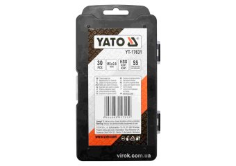 YATO Приладдя для відновлення внутрішньої різьби YATO : М5 x 0.8 мм, HSS 4241/4341, 30 шт  | YT-1763