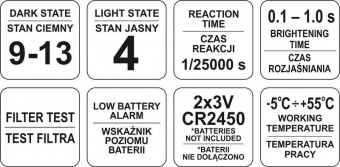 YATO Маска зварювальника YATO з автозатемнювальнимним фільтром  | YT-73921