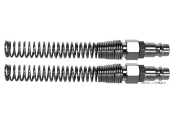 YATO Швидкоз'єднувальні наконечники YATO з пружиною, до шлангу Ø=6х10 мм, 2 шт.  | YT-24103