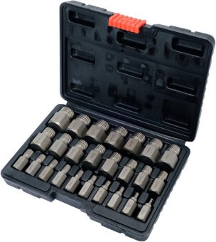 YATO Набір екстракторів для видалення зломаних гвинтів: Ø= 3-23 мм, 25 шт