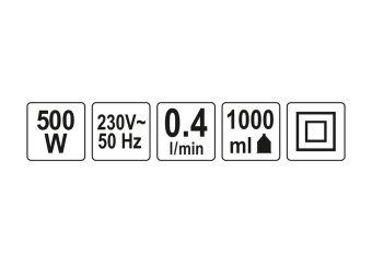 YATO Пульверизатор мережевий YATO : 500 Вт, продуктивність- 0.4 л/хв, бачок- 1 л  | YT-82550